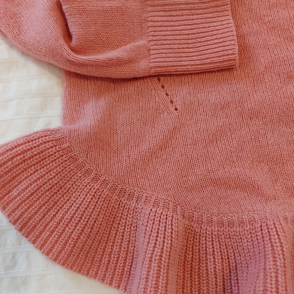 Anne Taylor Wool Cashmere Peplum Crewneck Sweater - Picture 5 of 8